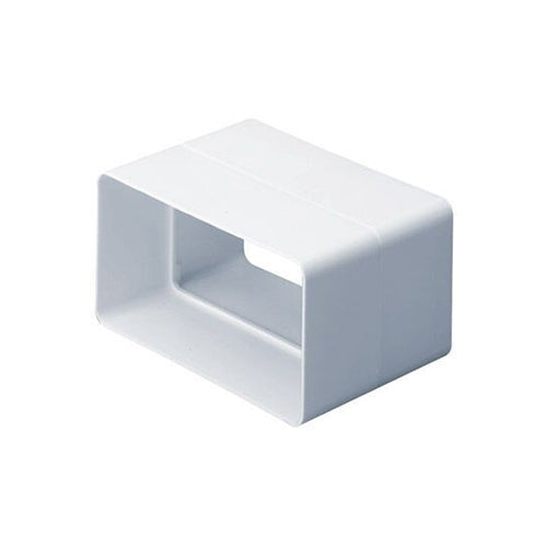 A white rectangular plastic vent hose connector.